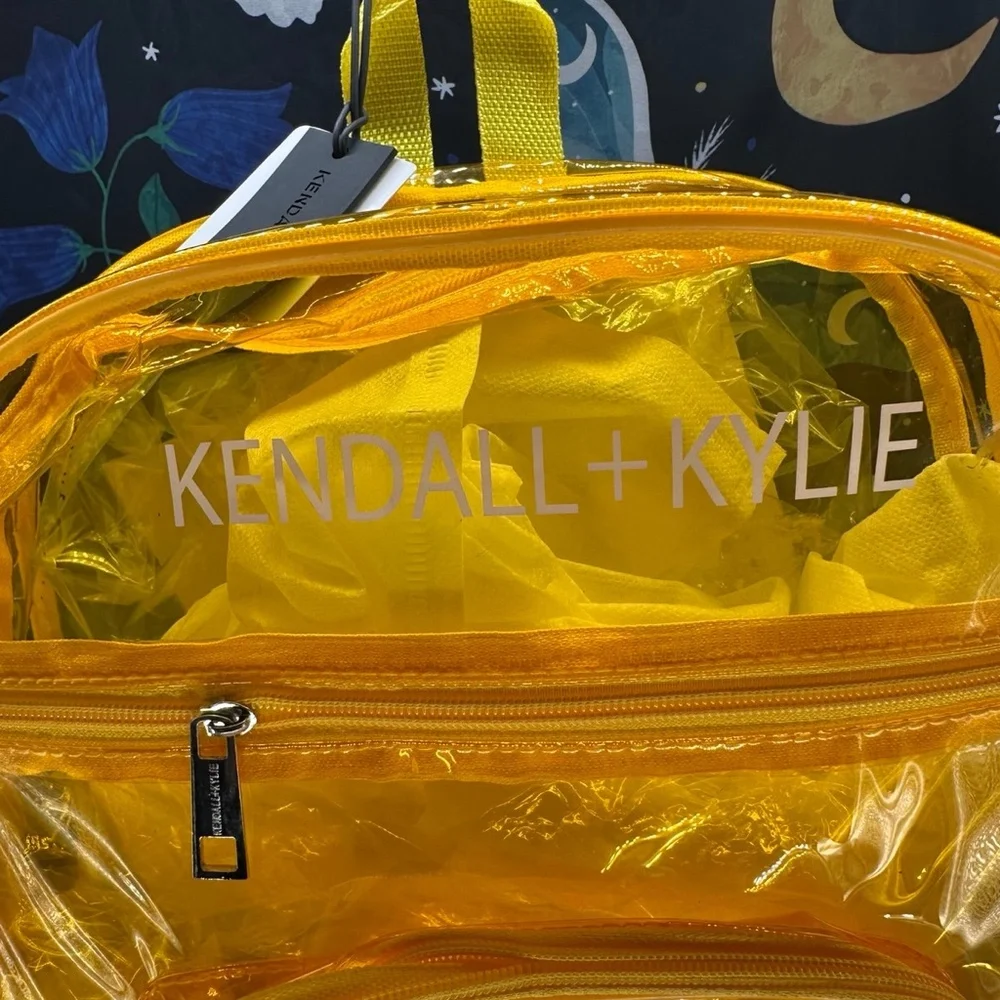 KENDALL + KYLIE | Translucent Yellow Full Size Backpack NWT